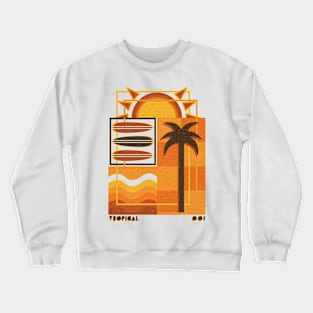 Tropical Modern Retro Crewneck Sweatshirt